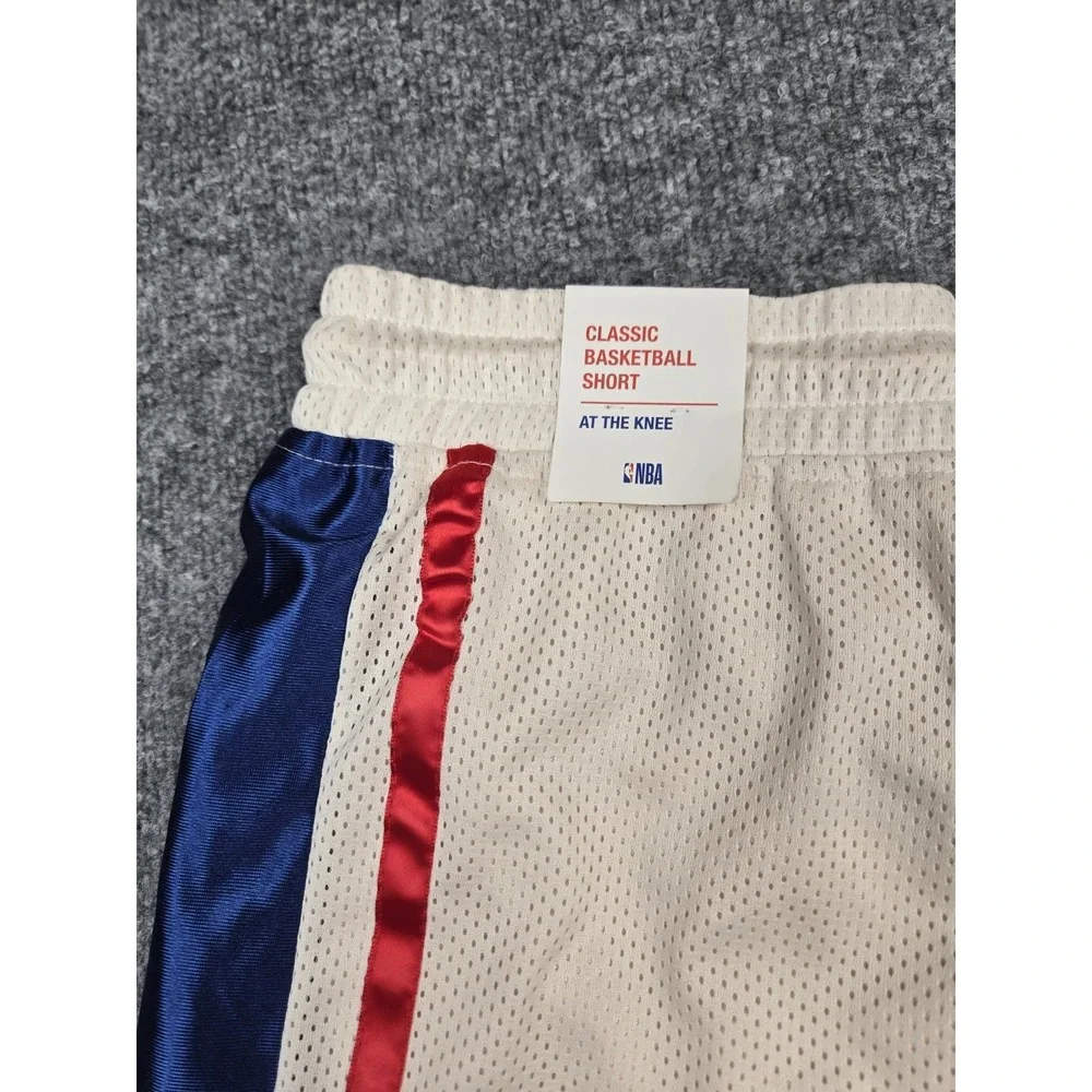 NBA Mens Basketball Shorts Red White Blue Mesh Athletic Size M NWT #1135